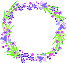 vector drawing plant flowers leaf border frame card background 