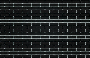 Fototapeta na wymiar Black brick wall. Clean brickwork. Brick background