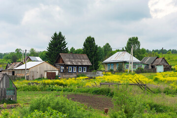 Small village of Antonovka in Uysky district