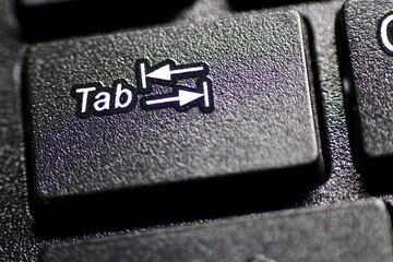 Macro close uo of the Tab key on a personal desktop computer keyboard