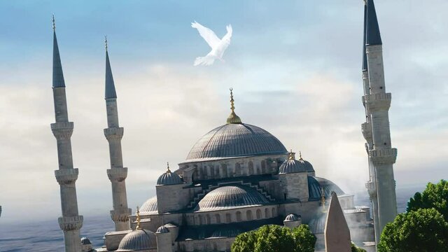 Blue Mosque Istanbul, Turkey Computer Animation 4K 