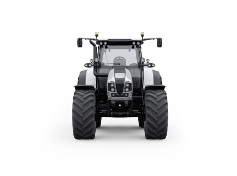 Fototapeta 3d rendering tractor front view isolated on white background with shadow