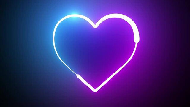 special heart shaped neo lights for valentine's day