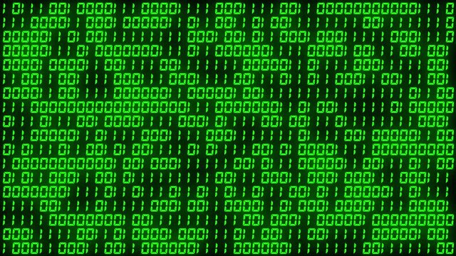 Green binary code. Row digital number matrix background. Concept of Technology, Hacker computer,  Algorithm, Programmer, Hud interface and Coding. Futuristic software.
