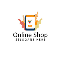 Vector online shop icon template