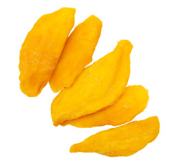 Dried mango isolated on white background.