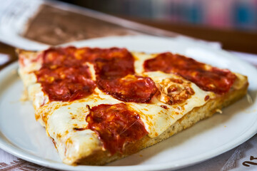 a slice of appetizing pizza, Pizza Margherita