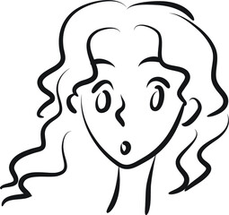 vector drawing beauty face design