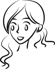 vector drawing beauty face design