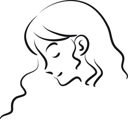 vector drawing beauty face design