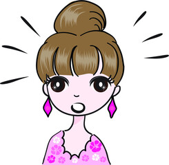 vector drawing beauty face design