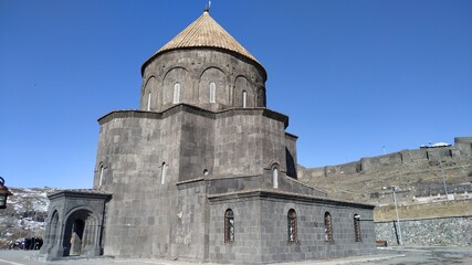 Fototapeta na wymiar The Cathedral of Kars, also known as the Holy Apostles Church