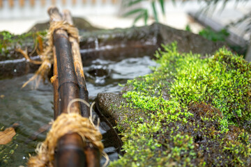 日本のつくばい　和風イメージ