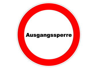 Schild Ausgangssperre