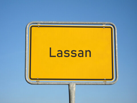 Ortsschild Lassan