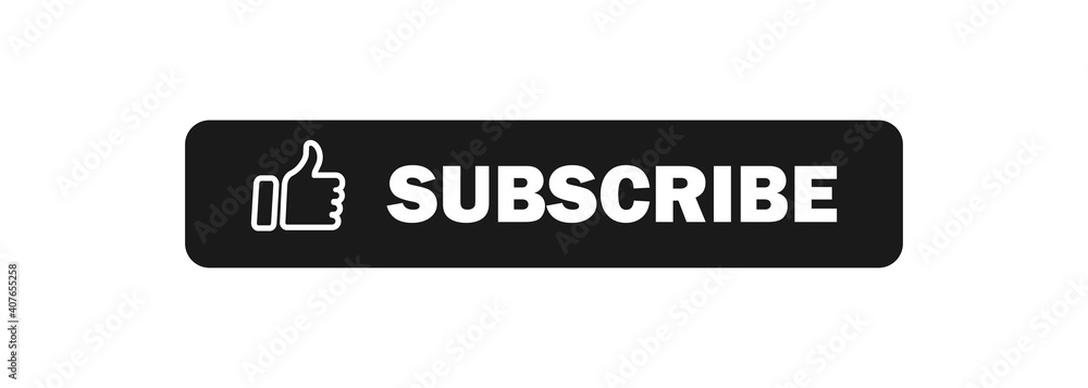 Poster subscribe button icon set. social media follower concept. vector eps 10. isolated on white backgroun