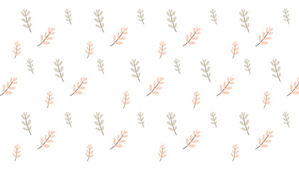 pink and grey leaves pattern