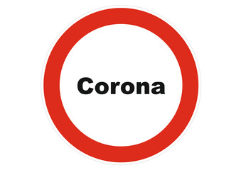 Corona Schild