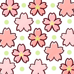 桜　壁紙　手描き