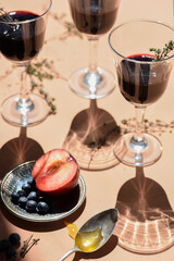 wine in a glass