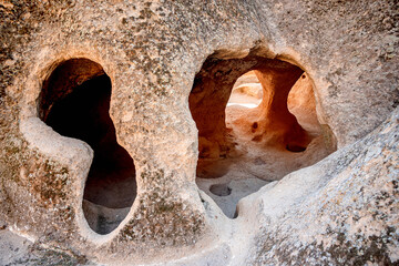 Passages made in mountain of Cappadocia