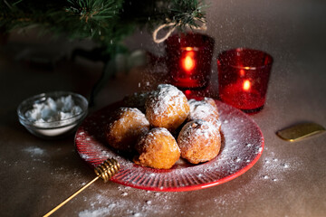 Ukranian traditional food Christmas donuts