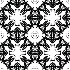  Black and white texture. seamless geometric pattern.
