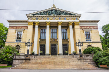 Obraz premium The House of the Estates with Greek temple facades (1891) - a historical building in Helsinki, Finland.