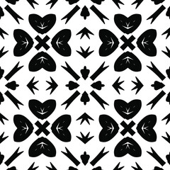 Black and white texture. seamless geometric pattern.