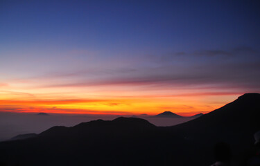 sunset over the mountains