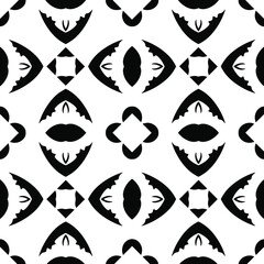  Black and white texture. seamless geometric pattern.
