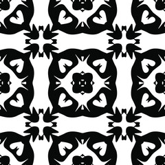  Black and white texture. seamless geometric pattern.

