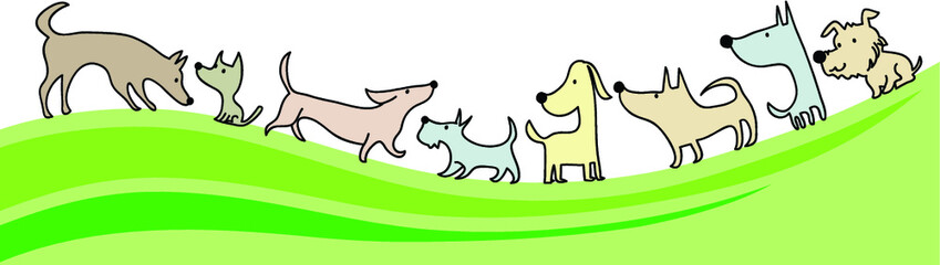 vector cartoon puppy background