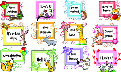 vector cartoon Zodiac set