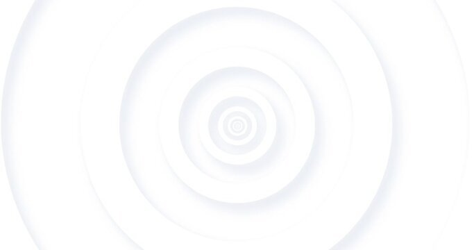 Animation of white concentric circles radiating on seamless loop