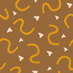 Vector seamless pattern of abstract various shapes in flat style . Trendy organic and minimalistic design for banner, cover, wallpaper, stories background decoration. EPS 10	
