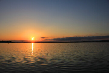 Sunset on the lake.