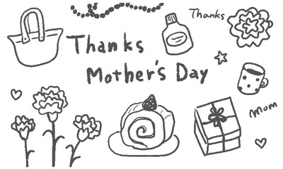 Hand-painted material set for Mother's Day