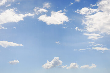 White clouds in blue sky. nature background
