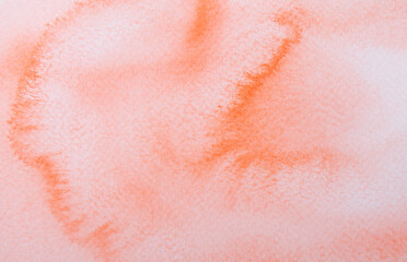 Abstract orange watercolor background, design element.