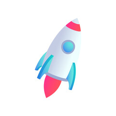Rocket vector icometric icon. 3d business start up concept, produc startup sign