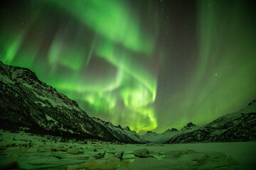 Winter in Lofoten, Norway, northern lights