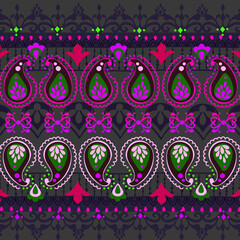 abstract light purple and green ornament colorful pattern with futuristic artifacts texture.