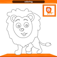 coloring, coloring according to the picture in a small box