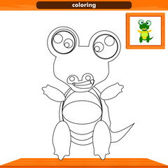 coloring, coloring according to the picture in a small box