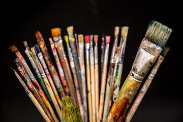 Fototapeta premium brush, paint, art, paintbrush, brushes, artist, isolated, painting, 