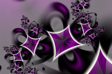 3d abstract fractal illustration.Abstract shapes in color.