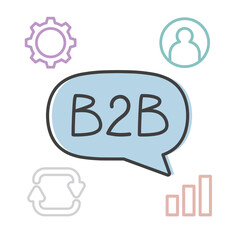 B2B (Business To Business) concept - vector illustration