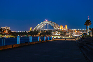Naklejka premium Sydney Harbour at Sunset NSW Australia