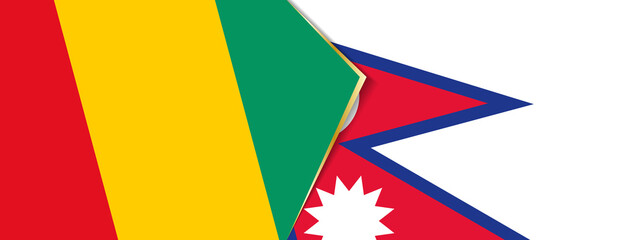 Guinea and Nepal flags, two vector flags.